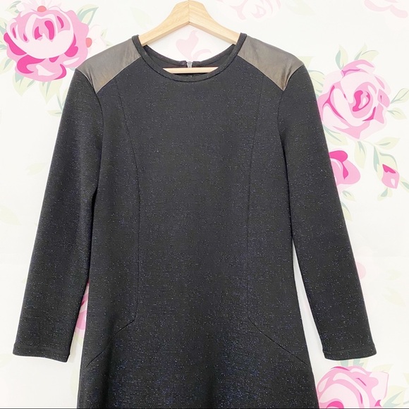 Sandro Textured Knit Metallic Mini Dress L - Picture 2 of 6